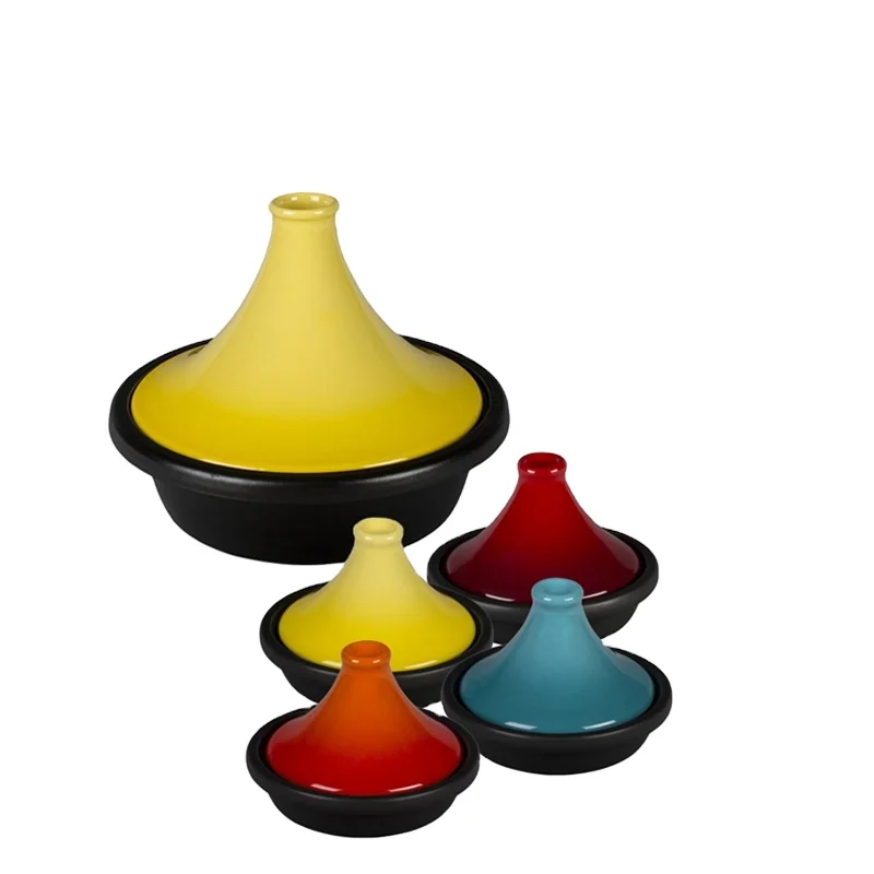 Colorful Enamel Cast Iron Moroccan Tagine Pot With Ceramic Lid
