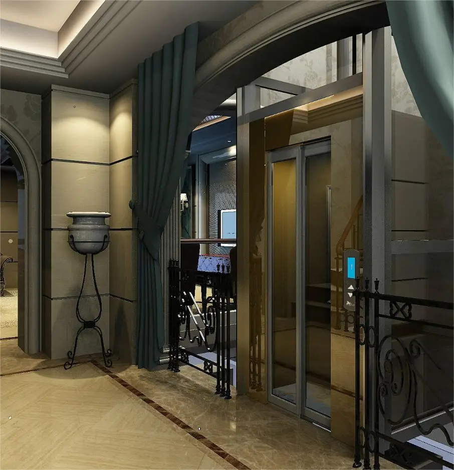 CE Approved 4 Floors 5 Floors Home Elevator Hydraulic Residential Villa Lift for Homes