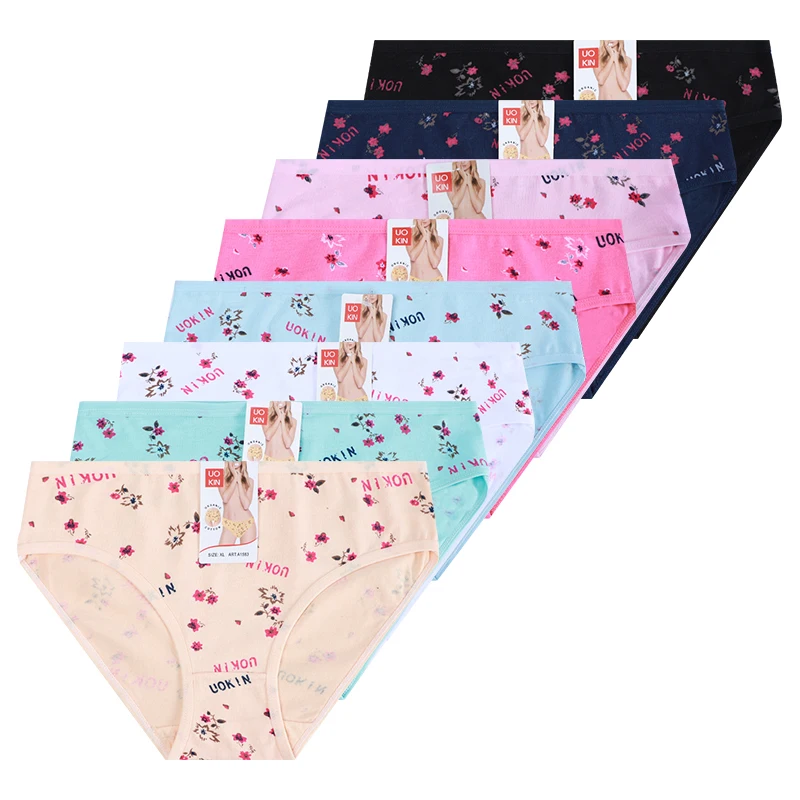UOKIN A1583 Women Cute Soft Permeable Ladies Underwear Girls Cotton Panties Wholesale