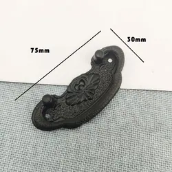 Handles Knobs Pendants Flowers For Drawer Wooden Jewelry Box Furniture Hardware Bronze Tone Handle Cabinet Pulls