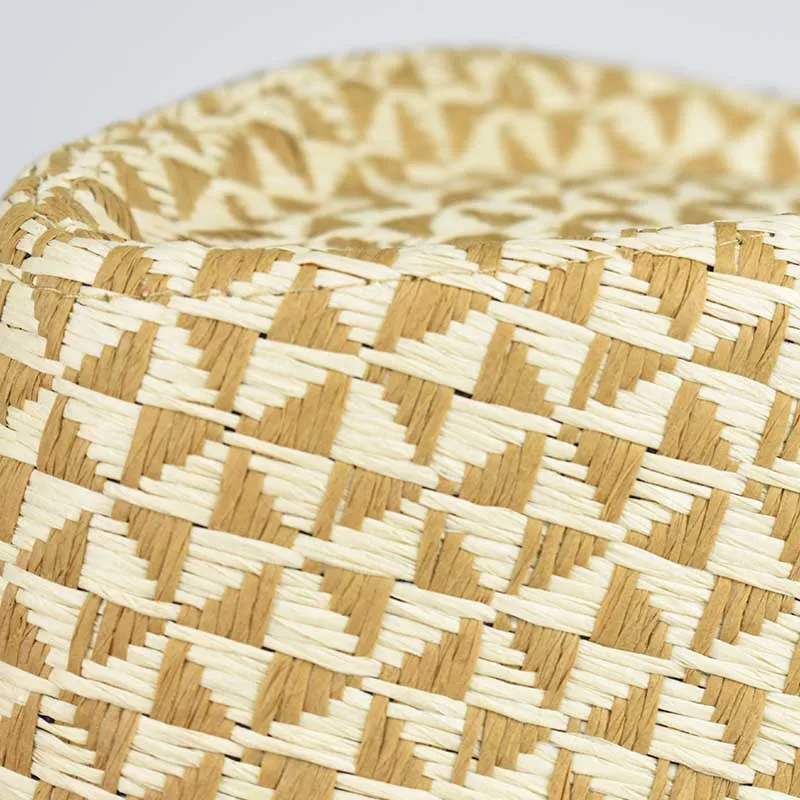 Wholesale Fashion Lady Fedora Trilby Plaid Gangster Cap Straw Panama Hat Men Women Spring Summer Autumn Beach Paper Jazz Hats