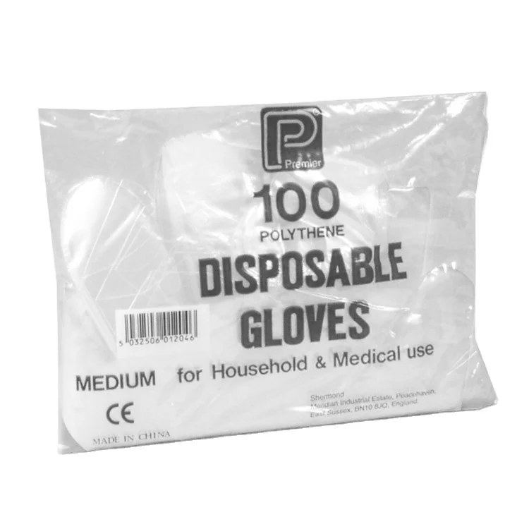 
HDPE LDPE CPE TPE clear polyethylene disposable plastic gloves 