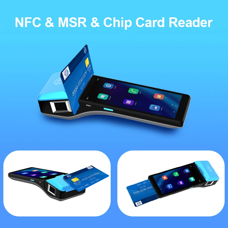 4G Android 11 pos machine terminal touch screen with 58mm thermal printer Type C Z500