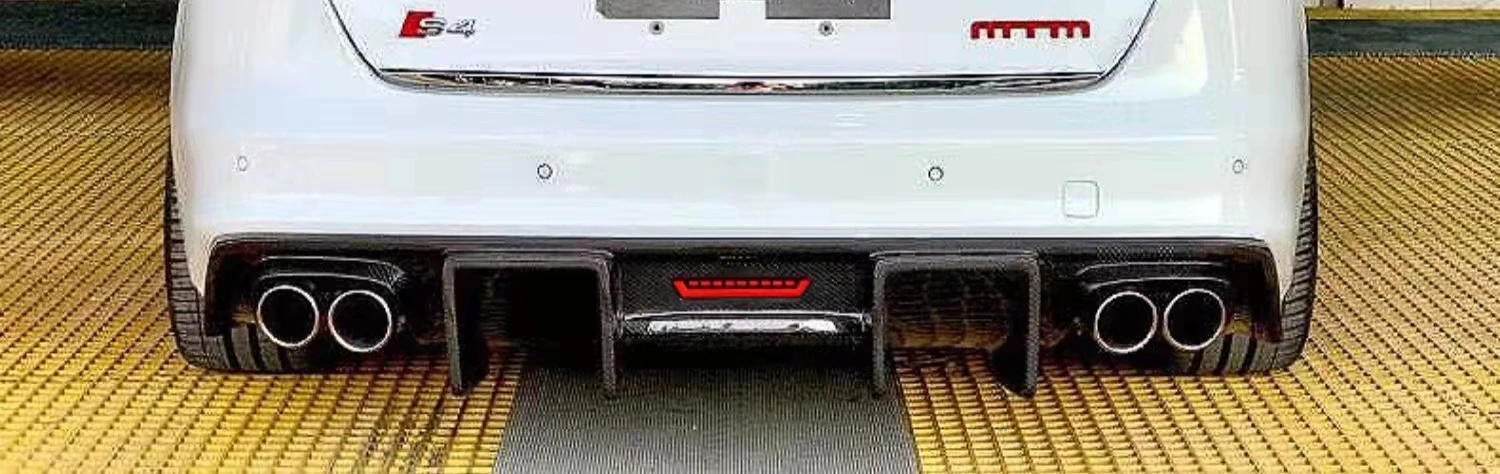 Углеродное волокно S4 задний диффузор с стоп-сигнал для Audi B8 A4 Sline Sport седан 4-дверь