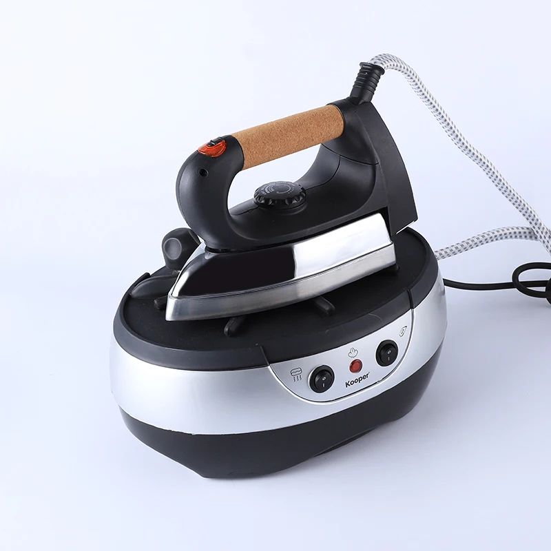 Classical model steam generator iron with cord rewinding & wooden cord