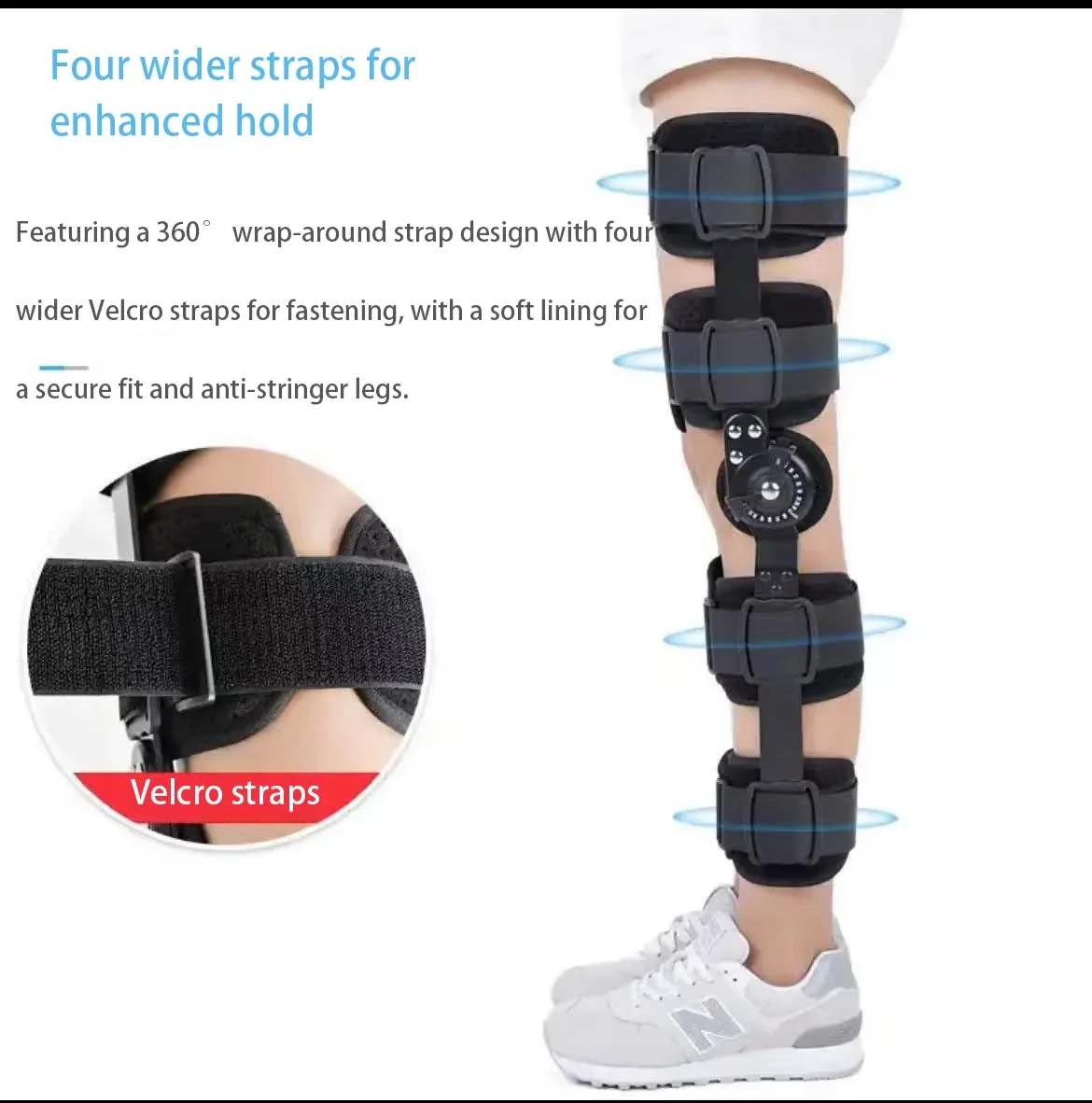 Professional Medical Orthopedic Leg Braces Adjustable Fracture Knee Support Thin Flexible Protective Device