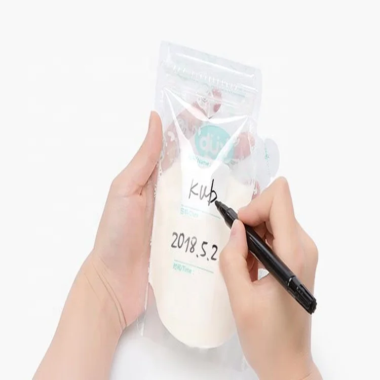 Морозильная камера без бисфенола А безопасная Самостоятельная сумка для хранения грудного молока с застежкой-молнией