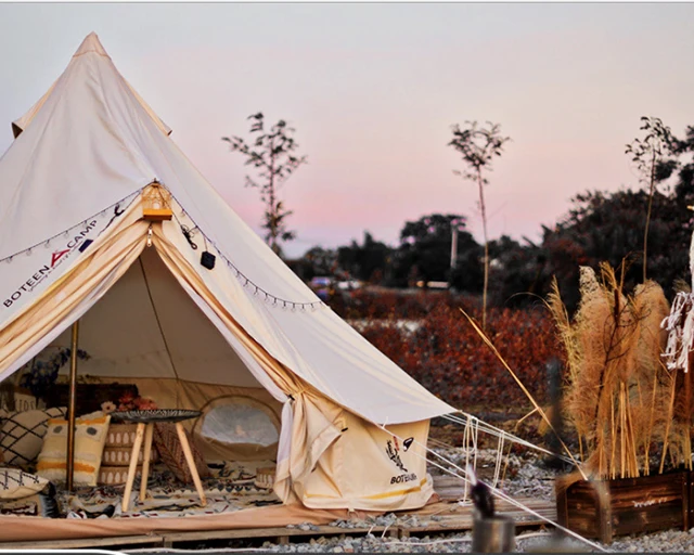 Oxford Tipi Desert Teepee Pyramid Yurt Bell Tent Sale with Mosquito Net Door for relax