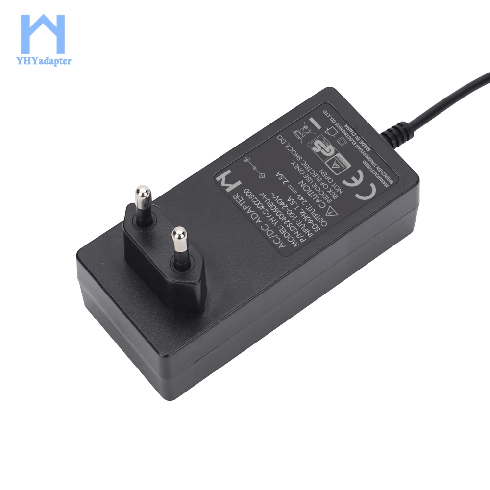 LED Lighting Power Adapter 60w IEC/EN/ETL 61347 Safety standards AC DC 24v 2.5a Wall Mount Power Adapter