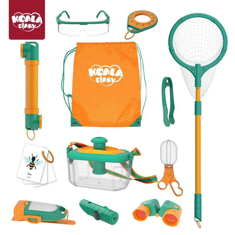 Koala Diary Outdoor Explore Kit Bug Catcher Kit for Kids with Butterfly Net Critter Keeper Magnifying Glass Insect Catcher