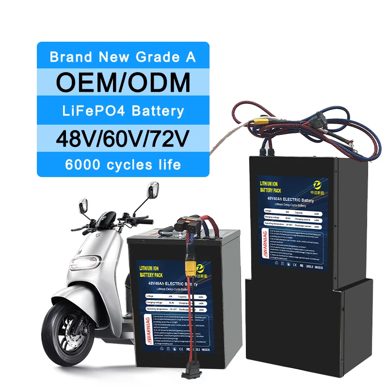 High Quality 48V 60V 72V 20Ah 40Ah 60Ah 100Ah Lithium 72V Lithium Battery for Electric Motorcycle for Electric Motorcycle