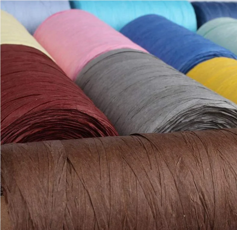 Paper raffia ribbon customized paper raffia paper raffia yarn