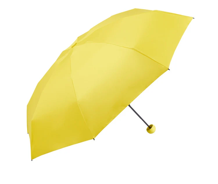 Popular hot selling mini capsule umbrella custom logo black coat five-folding umbrella