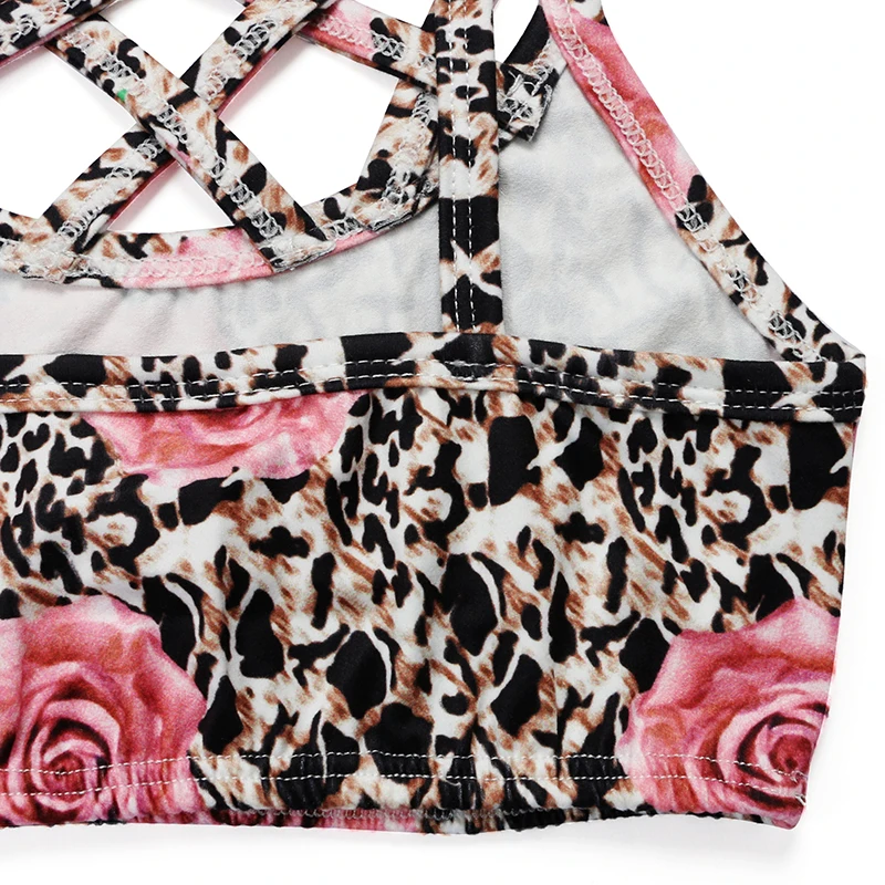 OEM оптовая продажа бесшовное детское нижнее белье для девочек Молодежный бюстгальтер с принтом змеиной кожи маленьких