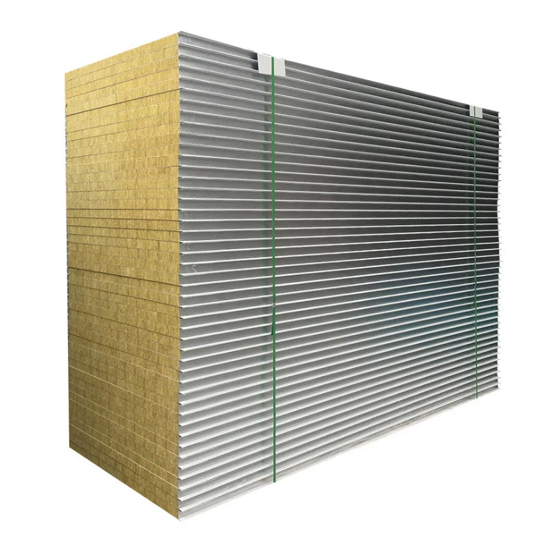 Sturdy And Insulated Durable Rock Wool Sandwich Panels Wall 50mm Rock Wool Sandwich Panel