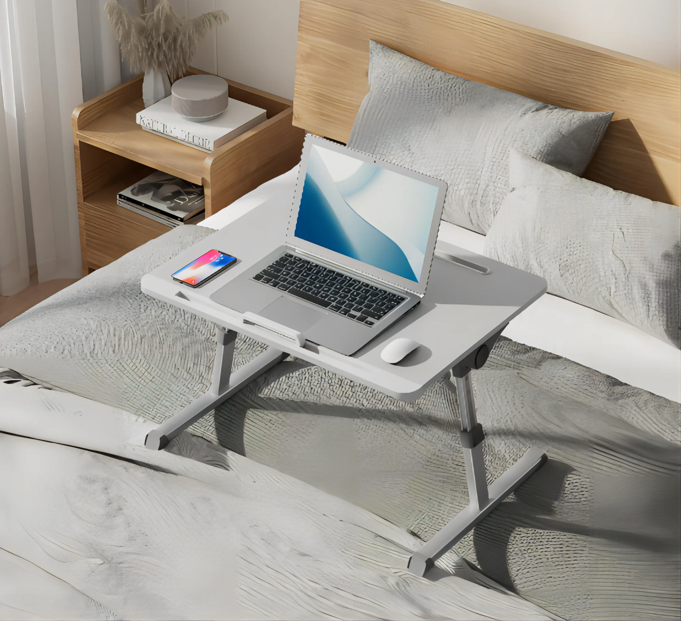 Multifunctional Adjustable Study Computer Desk Portable Foldable aluminum alloy Laptop Table for Bed