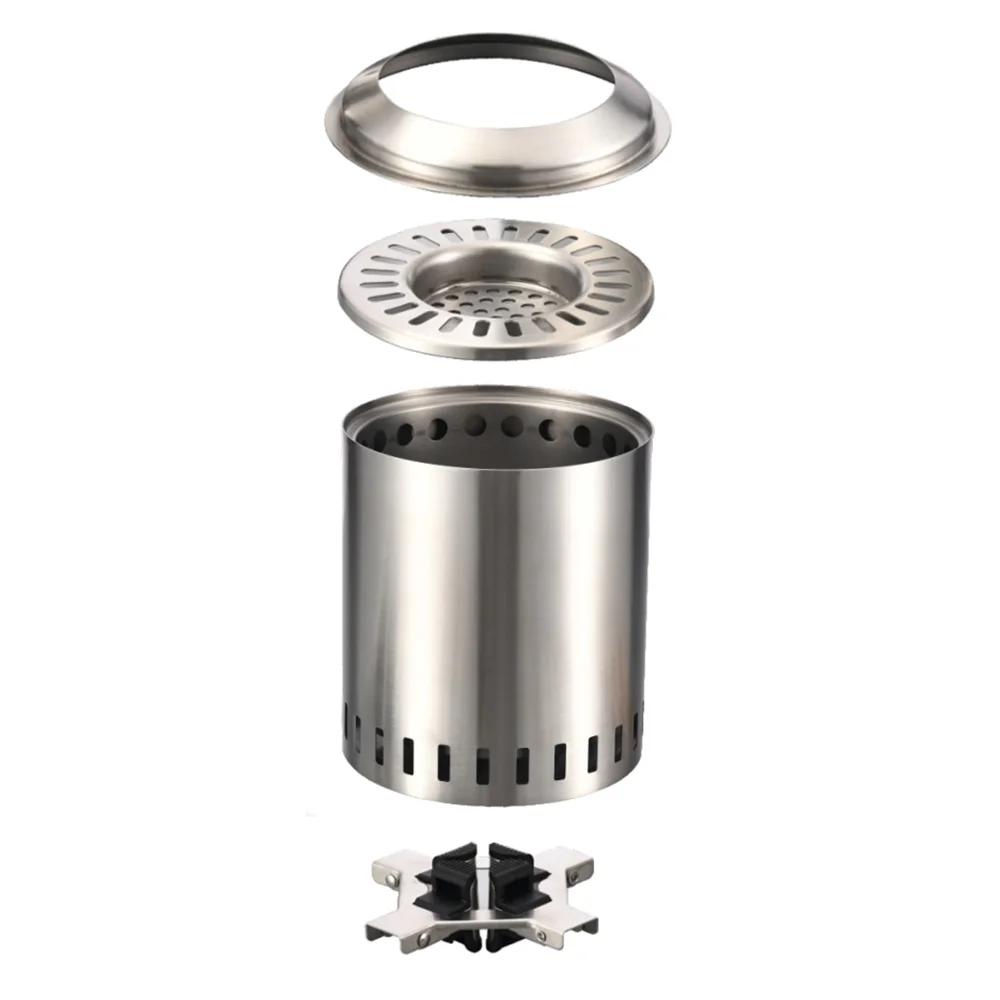 wholesale 5 Inch Tabletop Fire Pit Stainless steel smokeless firepit fire pits wood burning outdoor Camping Stove for Outdoor