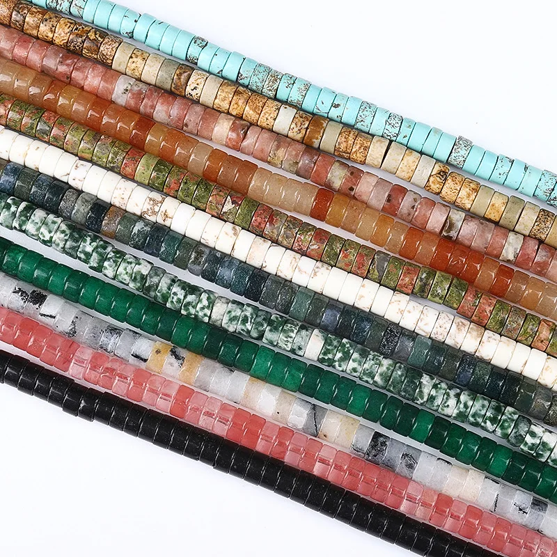 Wholesale Multi Colors DIY 6*3mm Spacer Heishe Accessories Natural Abacus Stone Crystal Bead Loose Gemstone For Jewelry Making