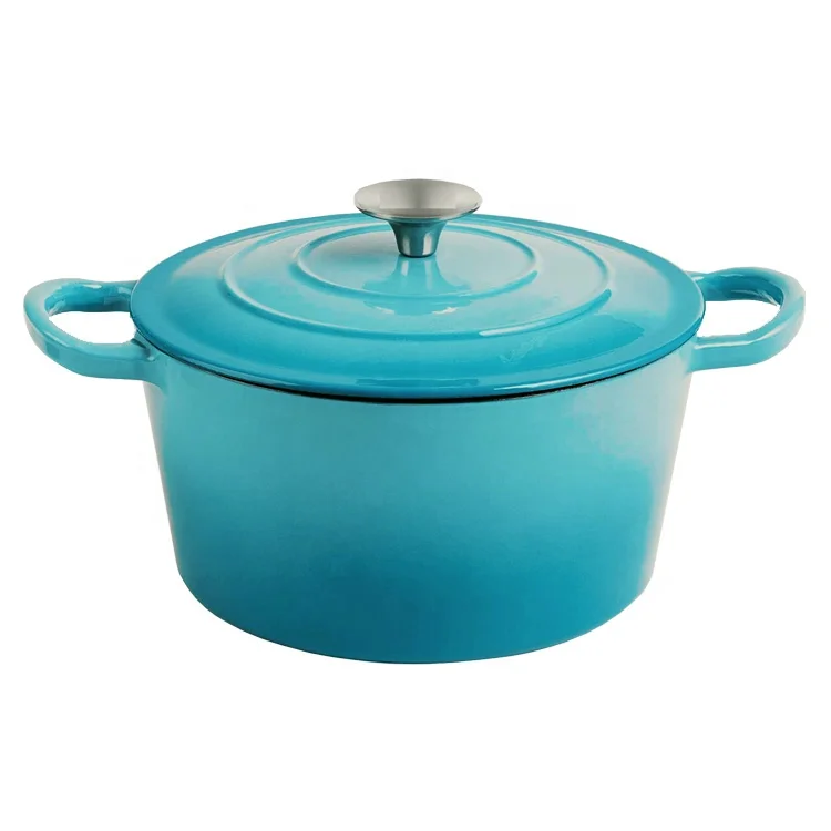 Foodie blue Color Pot Set Cookware Set Cooking Cast Iron Dutch Oven Enamel Cooking Pot Set