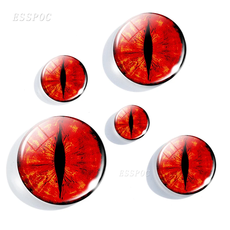 12MM/16MM/20MM/25MM/30MM DIY Glass Cabochon Evil Dragon Eyes Pendant Jewelry Findings Craft Supplies Creative Accessories