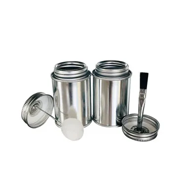 Standard Size 4OZ 8OZ 16OZ 32OZ Empty Metal tin can for PVC CPVC Glue Adhesive Packing with Brush