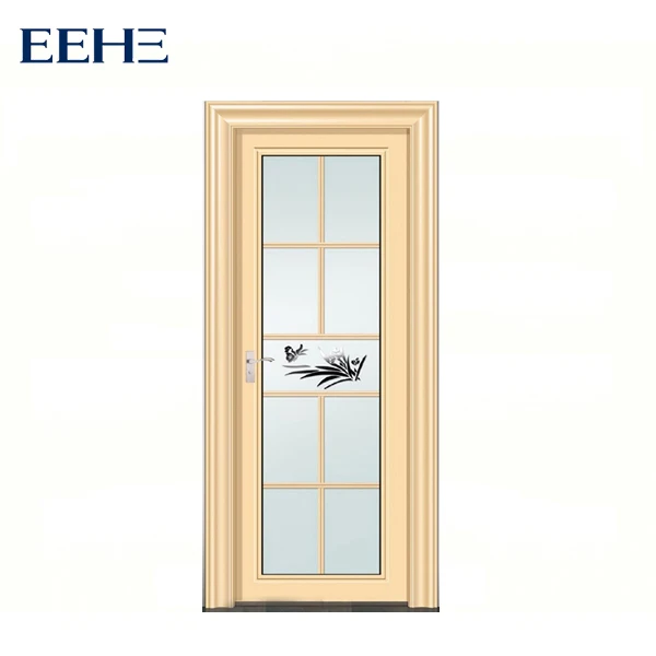 low price aluminum  glass casement doors for interior