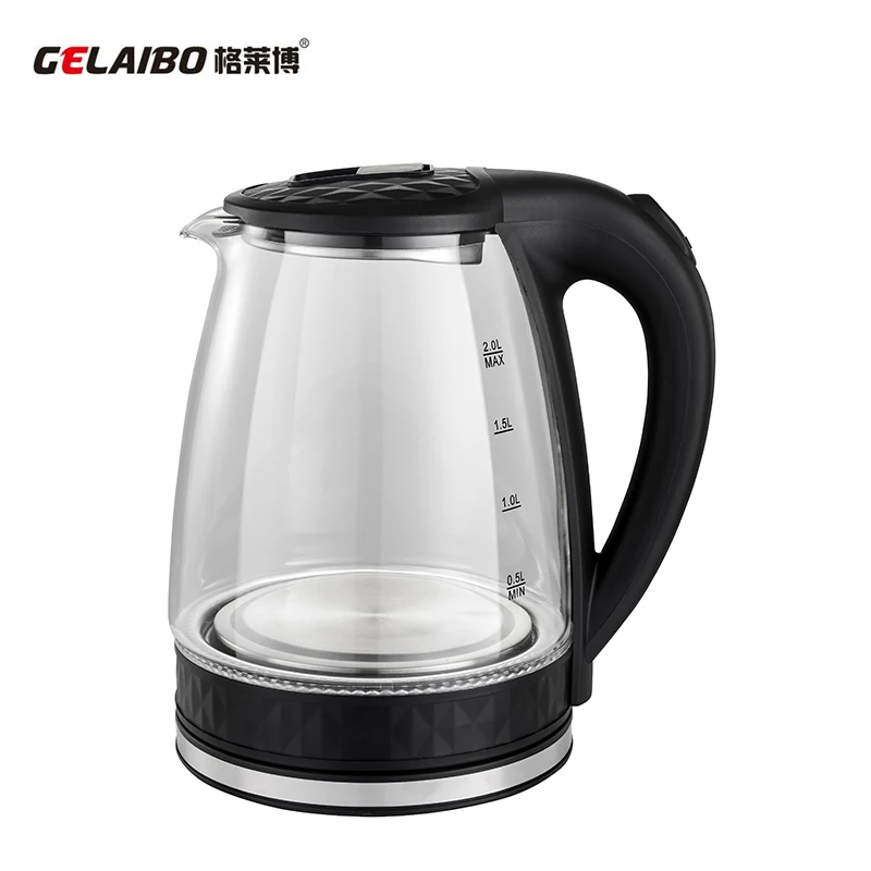 360 Degree Rotation 1.8L 220V 1800W Cordless Electric Glass Kettle