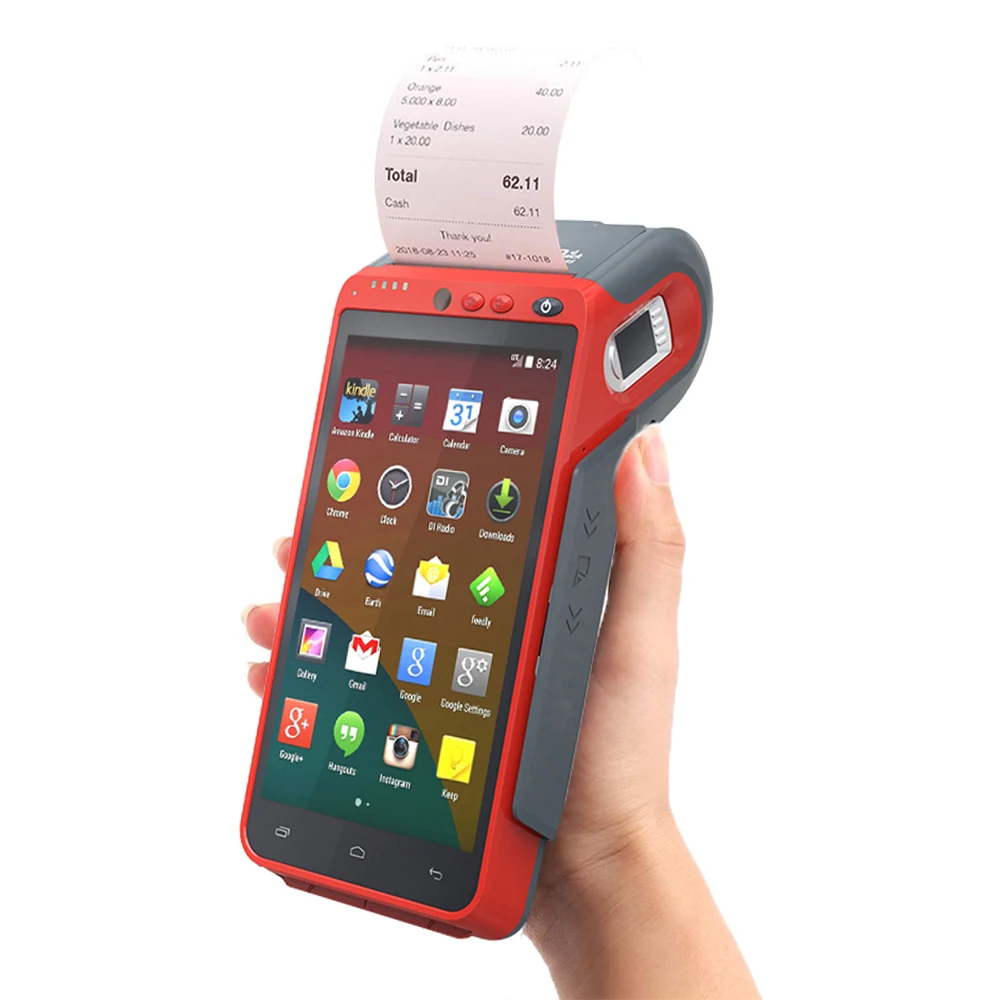 Портативная портативная система android smart pos терминал с принтером-фактурой 4G NFC Z100