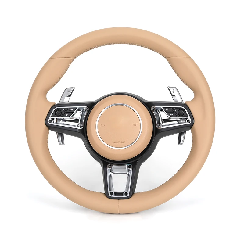 Upgrade Full Leather Volant Lenkrad Steering Wheel for Porsche Panamera Cayenne Macan Cayman Boxster 718 911 987 958 991.2 971.2