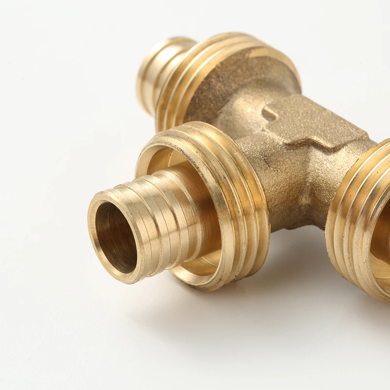 GeRuiSi Threaded Brass Ferrule Compression Fittings For PEX Pipe Water Connection