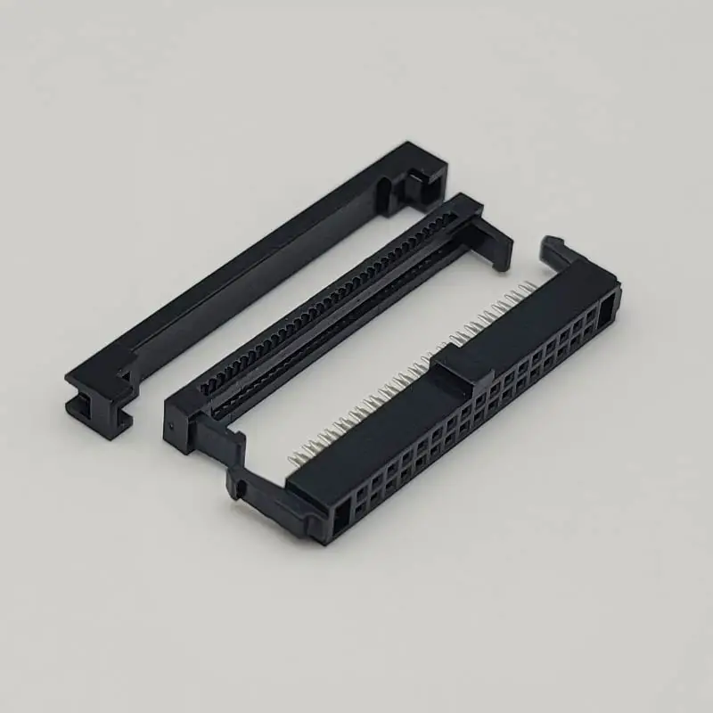 custom 6-28pin 1.27mm pitch 34 pin idc socket double row female connectors extension assembly