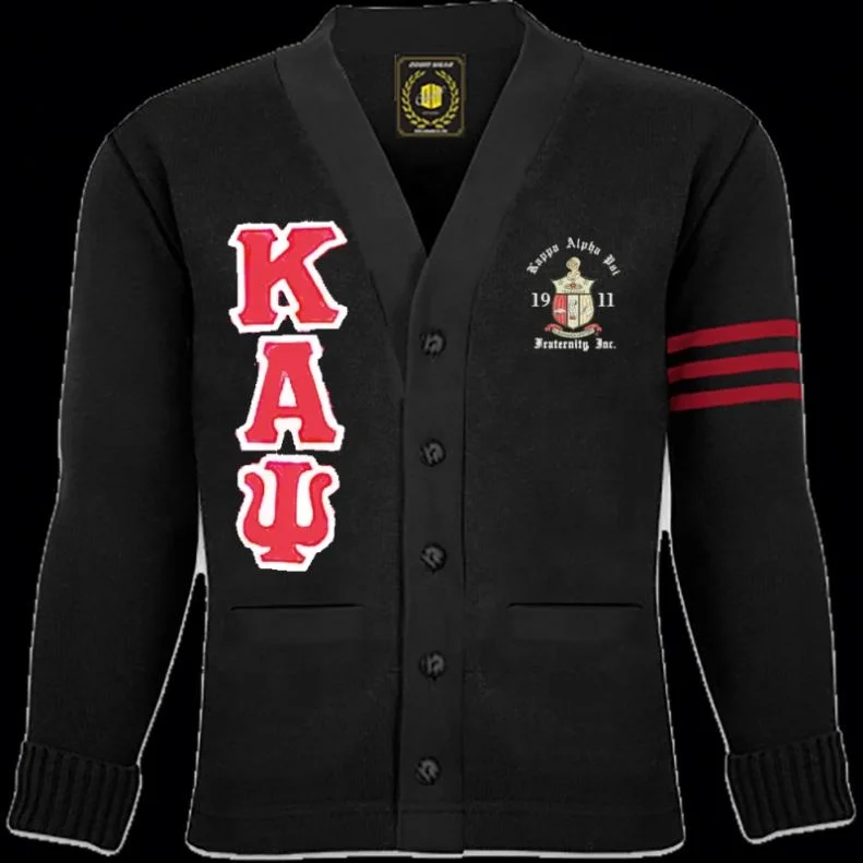 Wholesale Custom Knit Classic Greek Apparel Cardigan Women Sweater Knitted Varsity Sorority Cotton Acrylic Knitwear