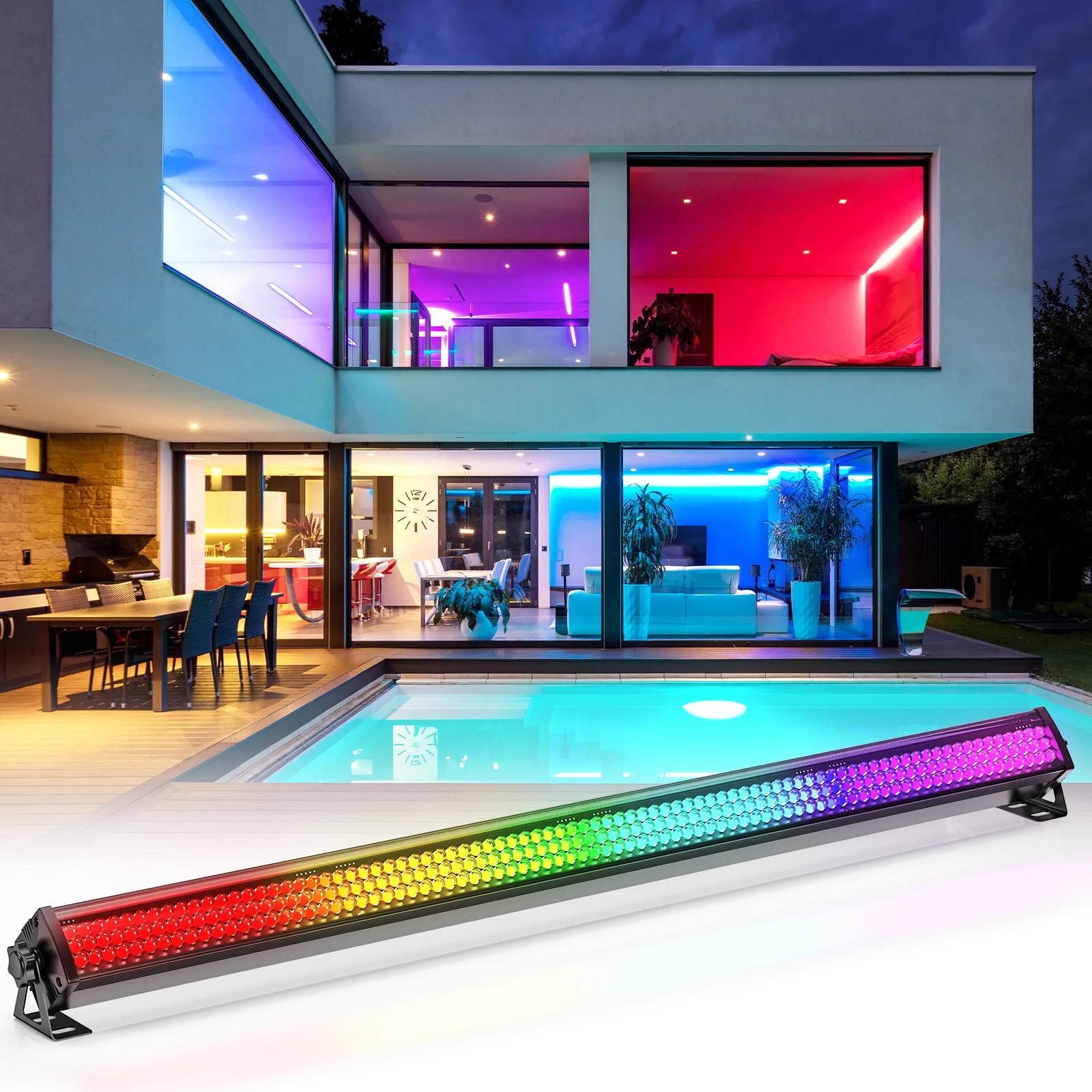 U`King Outdoor Rgb Color Wall Washer Lamp Dmx Control Led Dj Light For Architecture Advertising Stage Bar Wall Wash Lighting