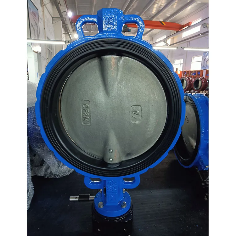 cast iron ductile iron pn10/16/10k/class150 wafer type butterfly valve with epdm seat, ss304 disc