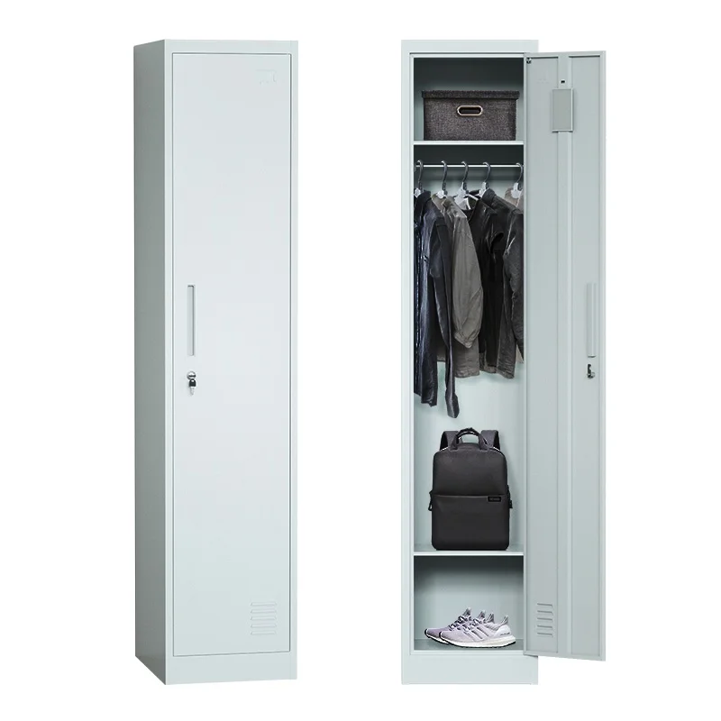 Single Door Locker Metal Cabinet Locker Staff Employee Clothes Metal Closet Steel Locker For changing Room Wardrobe,Gym,School
