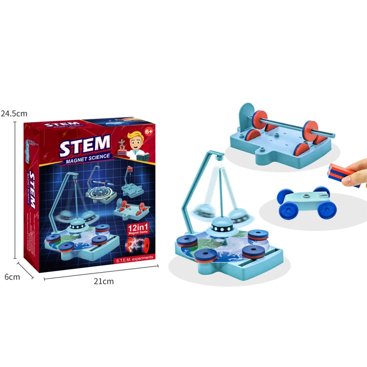 12 in 1 Children Little Experiment Magnetic Science Magnet Game STEM Educational Toys for Kids