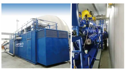 Электростанция газа более 41% электроэнергии эффективность 1000kw - 2000kva генератор