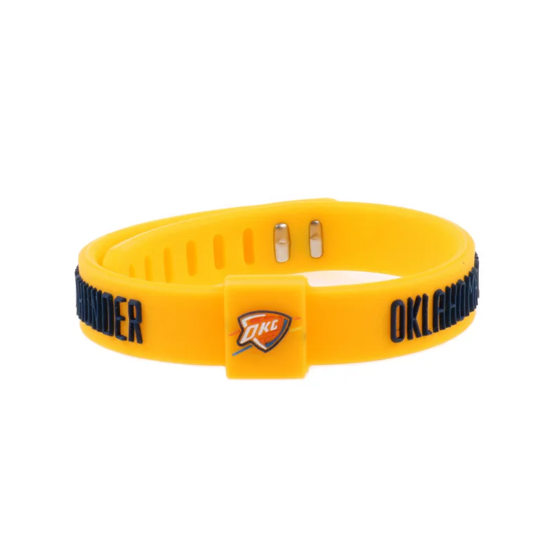 Sport type silicone bracelet super basketball star silicone wristband new design adjustable charm bracelet