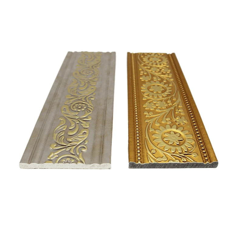 Classic European Style 100mm Plastic Waterproof Wall Panel Decoration Modern Cornice Chair Rail Moulding with Free Sample