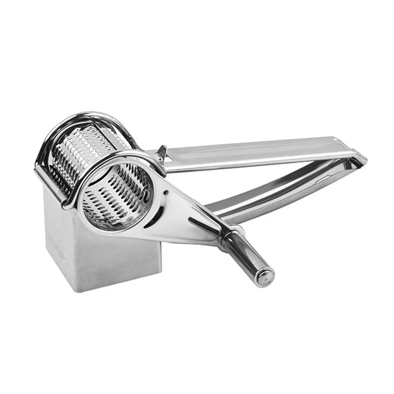Hand-Cranked Rotary Cheese Grater 430 Stainless Steel Kitchen Gadget Manual Cheese Nut Grater