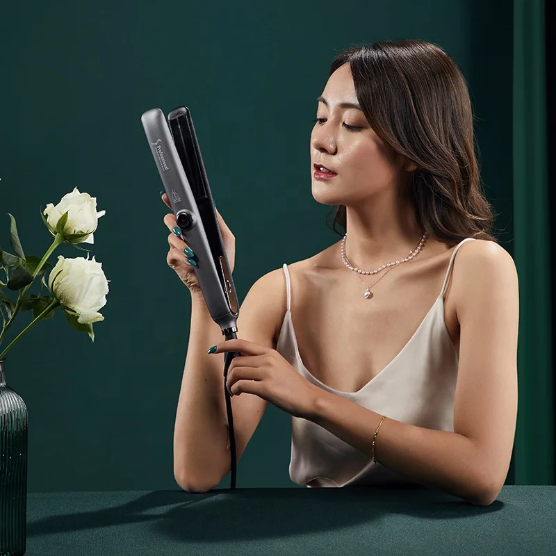 Auto Steam &Infrared Hair Straightener Hair Curler Steam Flat Iron Hair Styling Tools Private Label Flat Iron