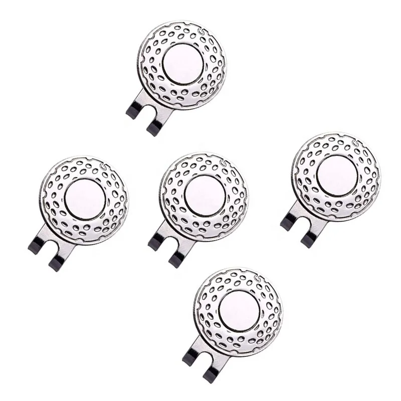 Wholesale custom Factory price 25mm  Golf Ball Marker cap Holder Hat Clips with Strong Magnetic