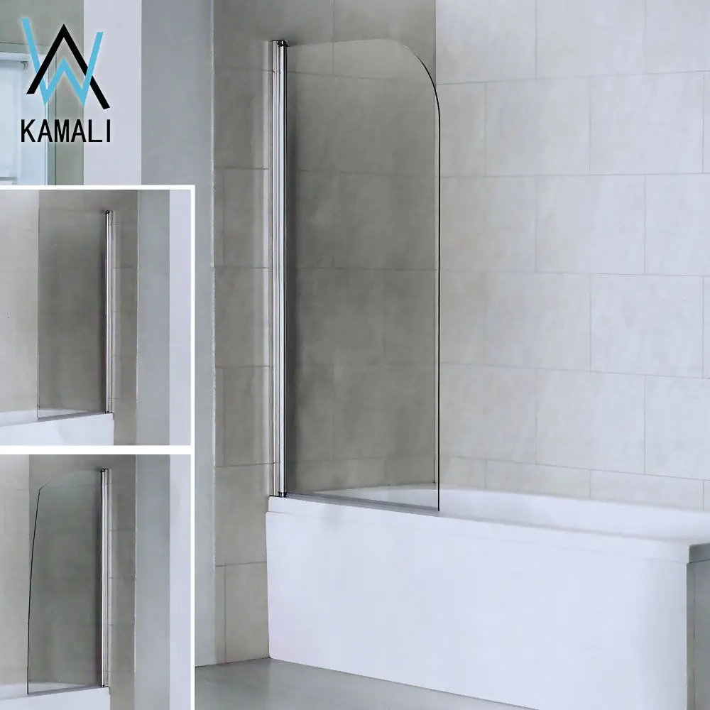 Горячая Распродажа Foshan Kamali заводская цена настраиваемая бескаркасная закаленная стеклянная Ванна Поворотная дверь для душа, душевая панель для ванной комнаты