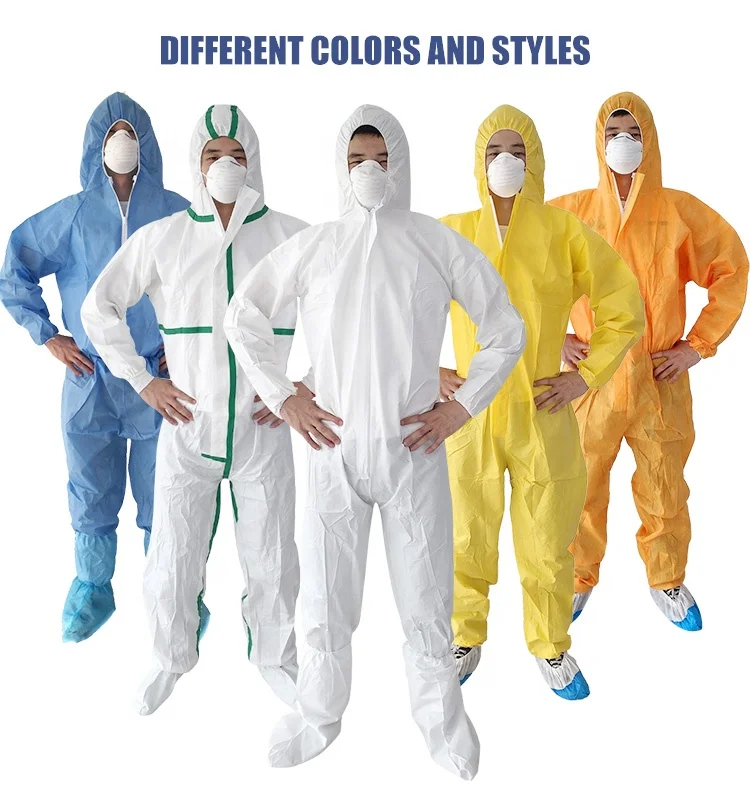 Junlong factory of  Disposable Anti-static Waterproof Micro-porous Coverall  with Boots for farm culture