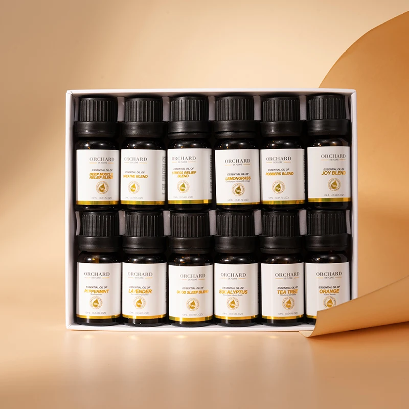 custom logo french male santal lemongrass sweet marjoram frankincense essential oils