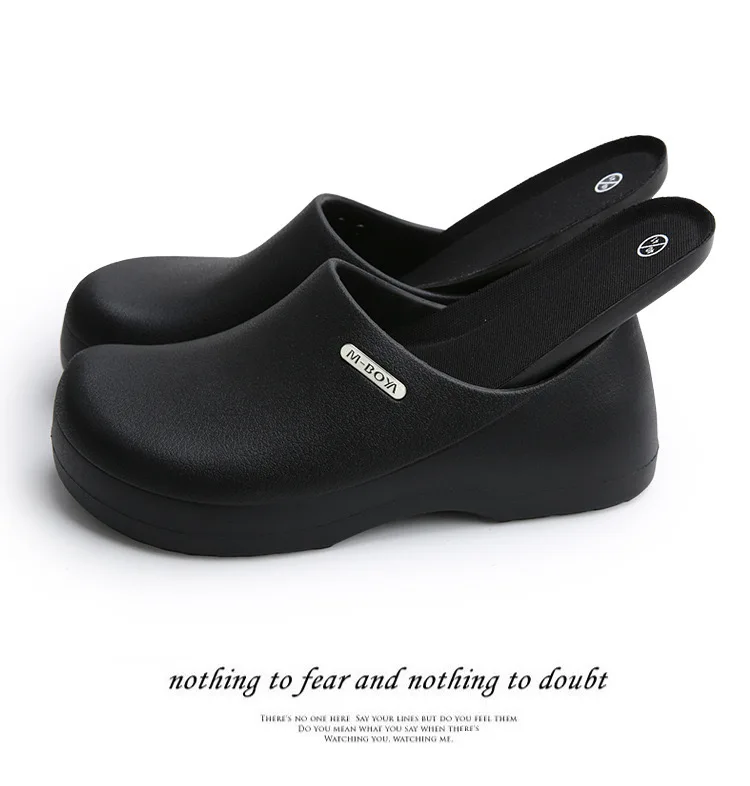 Cook Working Shoes Kitchen Clogs Non-slip Chef Shoes Casual Flat Work Shoes Breathable Resistant