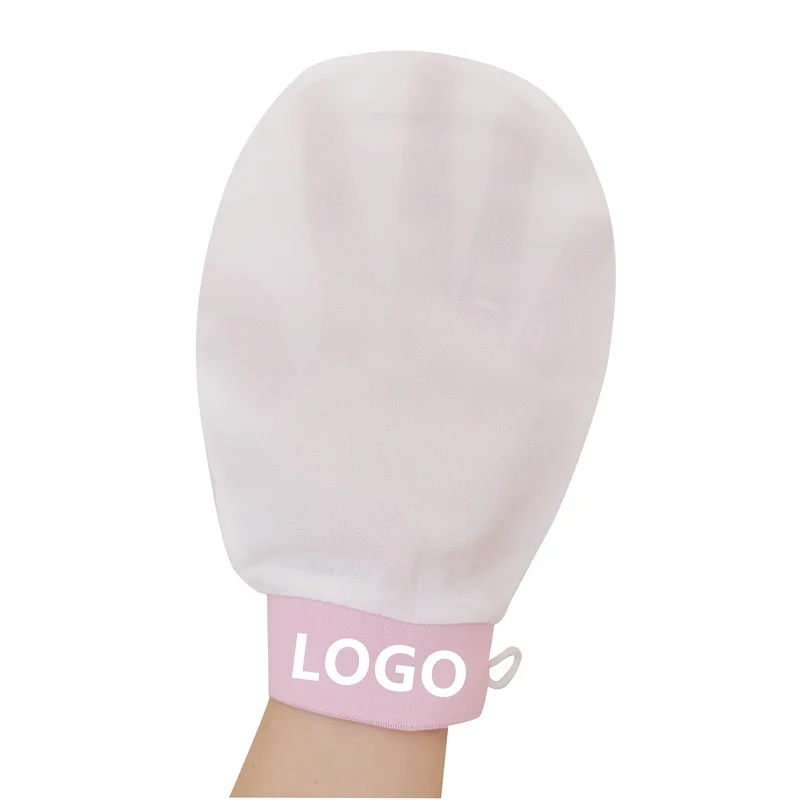 Custom LOGO Magic Peeling Glove Silk Double Sided Shower Bath Body Loofah Scrub Glove Korean Exfoliating Mitts