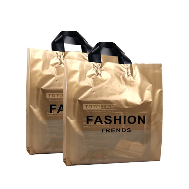 Индивидуальная печать собственного логотипа, упаковка для одежды, полиэтиленовый пластиковый пакет, сумка для покупок с ручкой