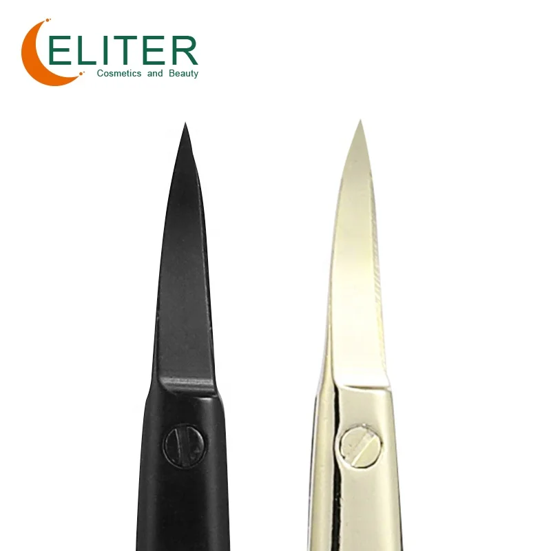 Eliter Hot Sell Black Sharp Blade Stainless Steel Nail Scissors Set 2023 Easy Grip Nail Scissors Nail Scissors Set Household