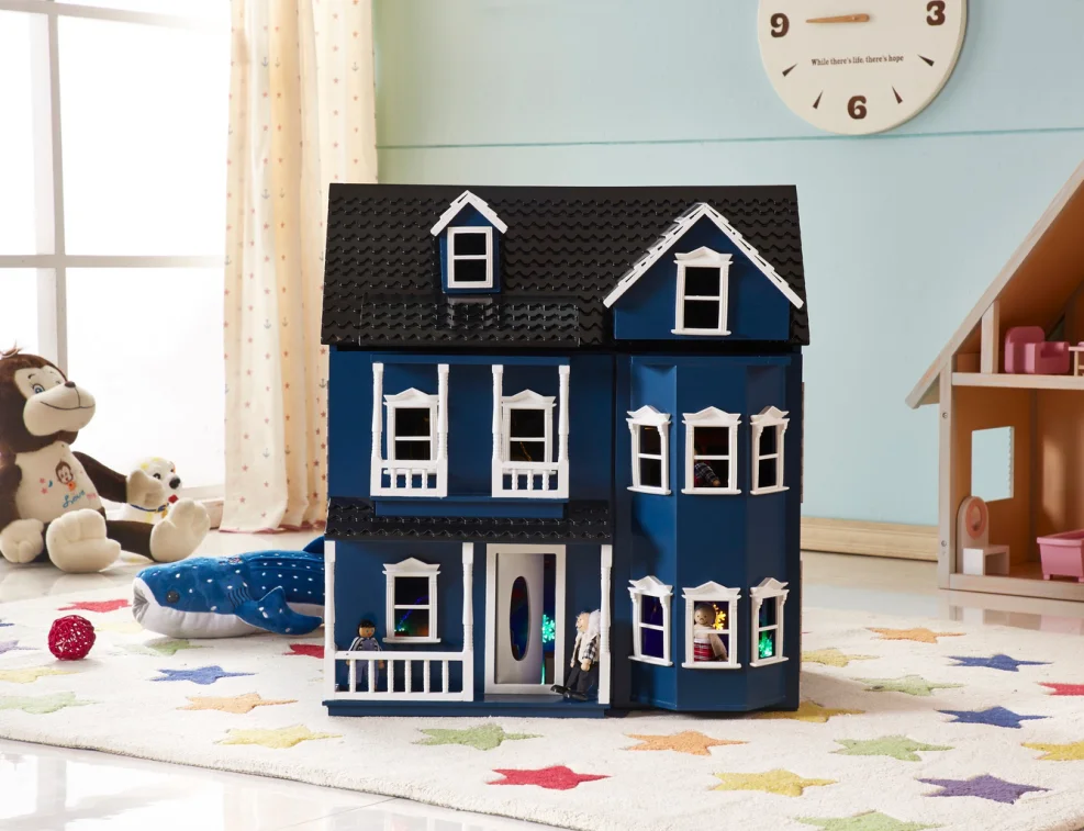 3D Diy Wooden Doll House Miniature Pretend Dollhouse Model Toy House Adventure Doll House for kids